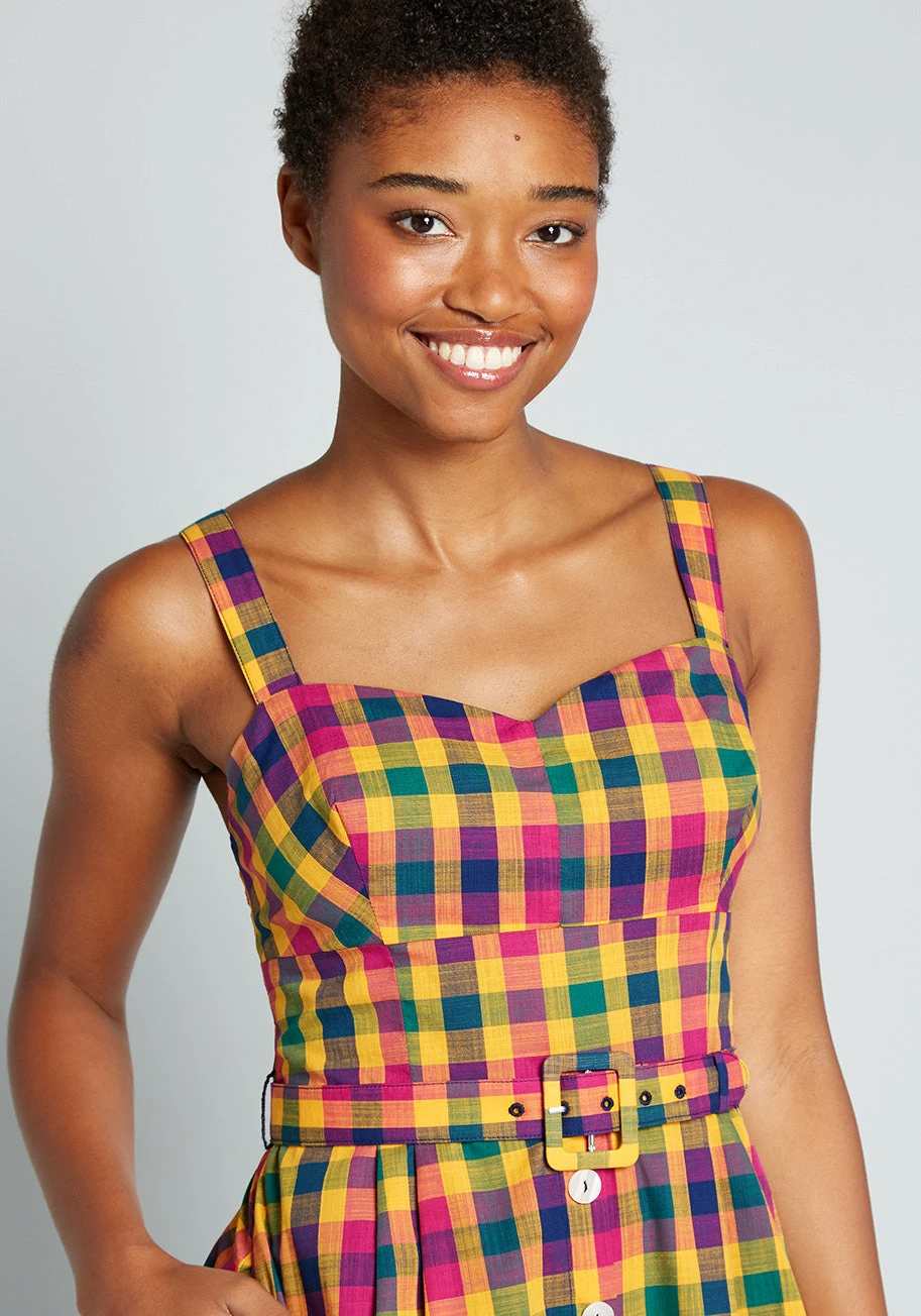 Check My Pulse Fit And Flare Dress 4 Check My Pulse Fit And Flare Dress - Image 4