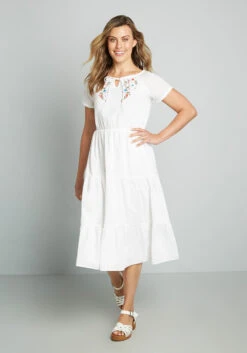 Graceful Garlands Embroidered Midi Dress -Bunny Shop 05e8974678a648c10f753ea8b7af68c3