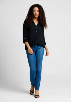 Pam Breeze-ly Long Sleeve Tunic -Bunny Shop 10110574 blk 3