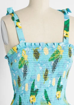 ModCloth X Collectif Sea Turtle Soiree Smocked Tank Top -Bunny Shop 10a423e1863d5322c33faa2636ecf01b