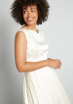 Always In My Dots Fit And Flare Dress -Bunny Shop 175546 WHT 4