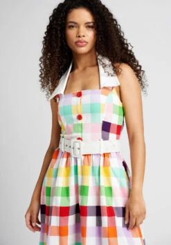 Rainbows Over Hollywood Swing Dress -Bunny Shop 20003370 rainb 4