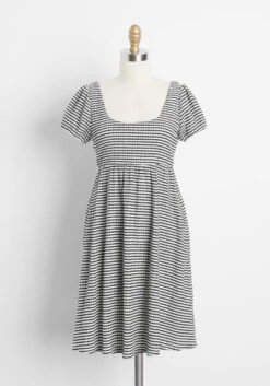 No Brand Maybe It's Love Babydoll Dress -Bunny Shop 20005191 blkwh 1