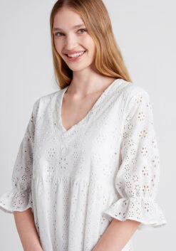 No Brand Taking The Day Hi Lo Midi Dress -Bunny Shop 20005360 wht 4