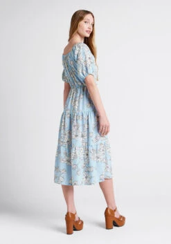 No Brand Bloom Wildly Tiered Midi Dress -Bunny Shop 20005364 sky 2