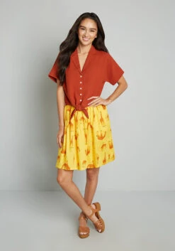 On My Wavelength Skater Skirt -Bunny Shop 200532 P20003 6