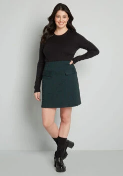 Sweet Silver Linings Plaid Mini Skirt -Bunny Shop 202656 C80011 3