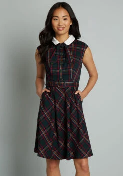 Prep School Posh Fit And Flare Dress