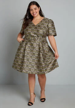 Cocktails At Golden Hour Fit-And-Flare Dress -Bunny Shop 203120 MUPR 3