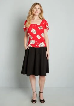 Dealing With The Cuteness Top -Bunny Shop 204412 RED 3