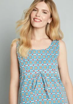 Charm And Sunny Weather Babydoll Dress -Bunny Shop 204941 BLU 4