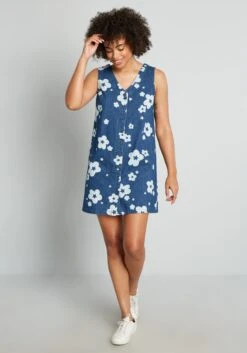 Starstruck Flower Power Denim Jumper -Bunny Shop 206119 DNM 3