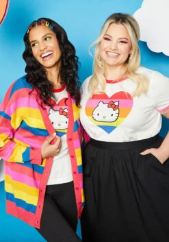 ModCloth X Hello Kitty Love Vibrantly Graphic Ringer Tee -Bunny Shop 210131 Hello Kitty 11123