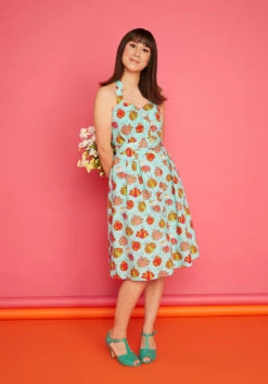 ModCloth X Marisol Muro Aligned With Destiny Fit And Flare Dress -Bunny Shop 220304 S1 MARISOL 8386