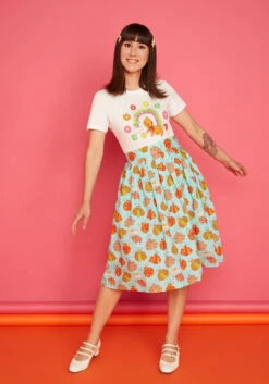ModCloth X Marisol Muro My Playful Ways Swing Skirt