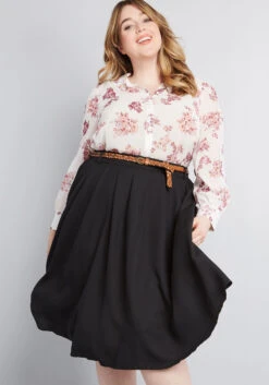 Breathtaking Tiger Lilies Midi Skirt -Bunny Shop 2825b50cdb72da35877c566a0466fc12