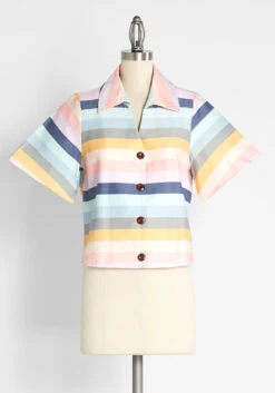 Pastel Sunsets Button-Up Shirt