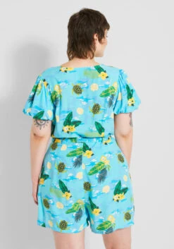 Modcloth X Collectif Sea Turtle Wave Romper -Bunny Shop 339f6b8b4eeca266932185d5f071a2de