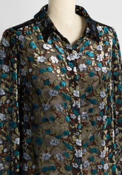 Be Buzzworthy Velvet Button-Up Top -Bunny Shop 48c1837cf559dab8c39107c2a283e4ac