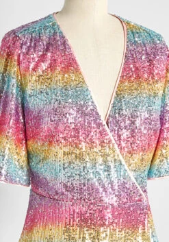 Sparkling Spectrums Surplice Peplum Top -Bunny Shop 631efc3cab8516a5a55369c241c37bfa