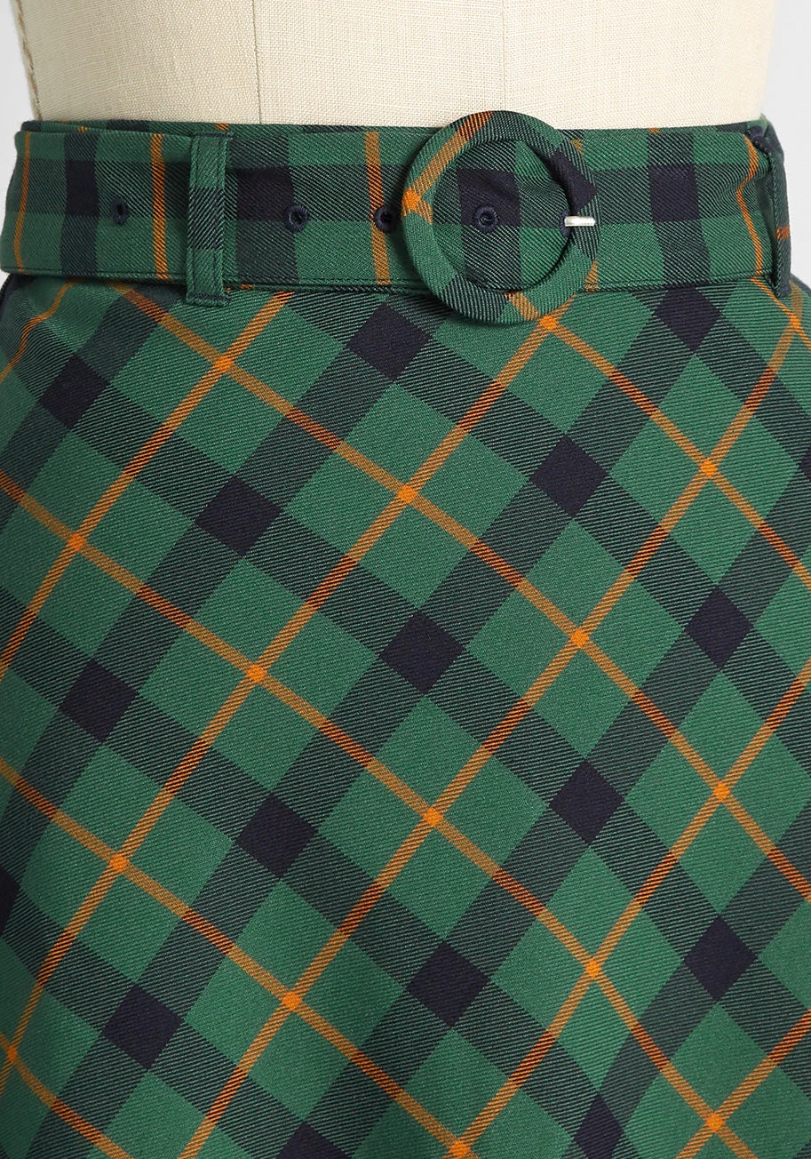 The Plaid List Belted Mini Skirt 3 The Plaid List Belted Mini Skirt - Image 3