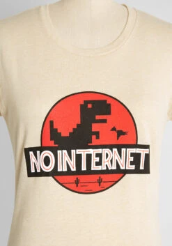 No Brand No Internet Graphic Tee -Bunny Shop 673a61e9a91e9b87d8f920ec4f1550b6
