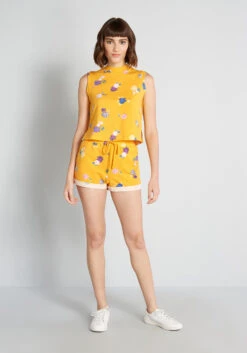 Lounging Amongst The Roses Sleeveless Top -Bunny Shop 74dd4e8cf63294389e7d0f12d839cf20