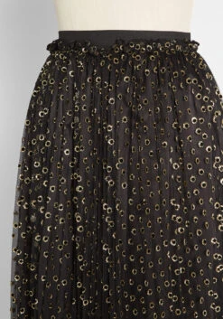 Speckled In Gold Midi Skirt -Bunny Shop 842a496e48bc29e7a5611661f9275df0