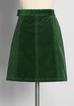 Ephemeral Emerald Corduroy Mini Skirt -Bunny Shop 84c16036330860903f3d3209a0e99859