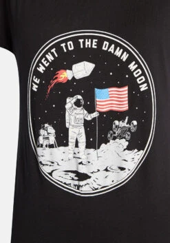 No Brand We Went To The Moon Graphic Tee -Bunny Shop 99040e28450b8e0349df0862a2ac13f9