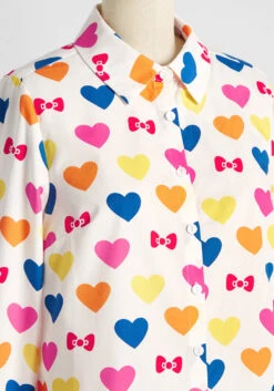 ModCloth X Hello Kitty Supercute Love Button-Up Top -Bunny Shop 9f905e863dc2d665c30343e1a2ccee71