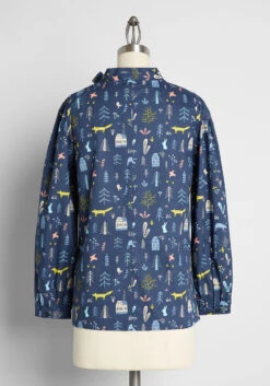 Wilderness Wonders Tie-Neck Blouse -Bunny Shop afef7ed2ef8ee774cab72fcd2be0a2be