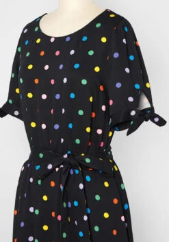 Spotted A Rainbow Midi Dress -Bunny Shop b18ac6d2ce93598759c6844173928c14