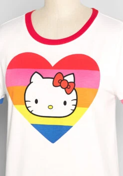 ModCloth X Hello Kitty Love Vibrantly Graphic Ringer Tee -Bunny Shop b8bba9ac0a8e3071bcb0130ac04f9aa3