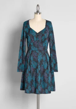 Thoughtful And Sweet Knit A-Line Dress