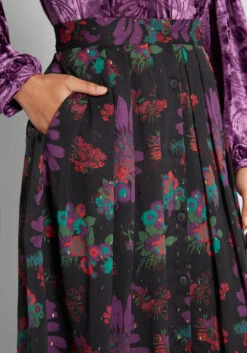 Meow Bouquet Pleated Swing Skirt -Bunny Shop d07e0c107a10c66e3a8cb4780395bdf3