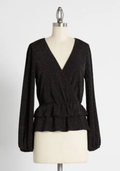 Layered In Luminosity Peplum Top