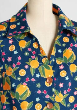 Orange Blossom Breezes Button-Up Top -Bunny Shop e21f35107113829608f05ba89d9014dc