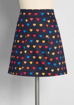 Calling All Hearts Mini Skirt -Bunny Shop e4c15a921bc1ac6a29bccb4d6ea8d753