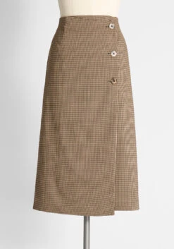 Sideways Structure Midi Skirt