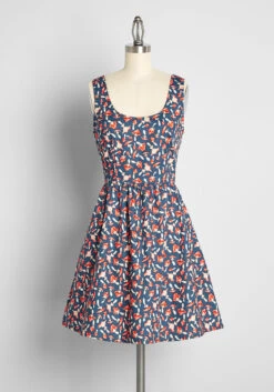 Crushing It In Mushrooms Fit And Flare Dress