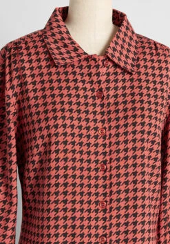 Happy For Houndstooth Button-Up Top -Bunny Shop f4d9d87feb906fd7270fc60bf6c5c496