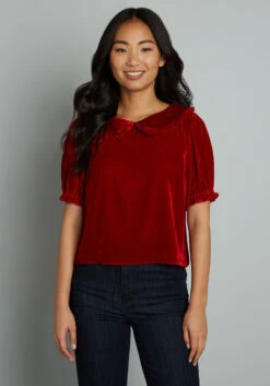 A Warm Glow Velvet Top
