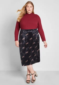 The Plot Thickens Velvet Pencil Skirt -Bunny Shop fbd832d457ba887aa82dc01ba191792f