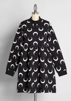 Catching Crescents Sweatshirt Dress