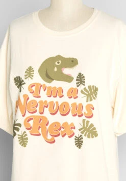 No Brand I'm A Nervous Rex Graphic Tee -Bunny Shop ff79a16c2c7a211b4b0c113ce82ae847