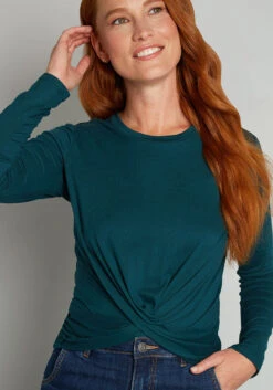 A Twist Of Fun Long Sleeve Knit Top -Bunny Shop ffbca7adb63cbc5c400c4361ce60641e